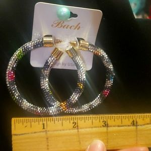 NEW MULTI-COLORED HOOP EARRINGS